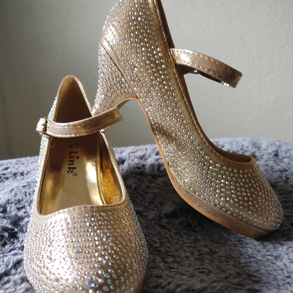 Link Gold sparkle 2" Heels